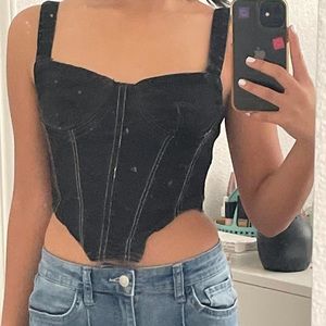 zara black corset